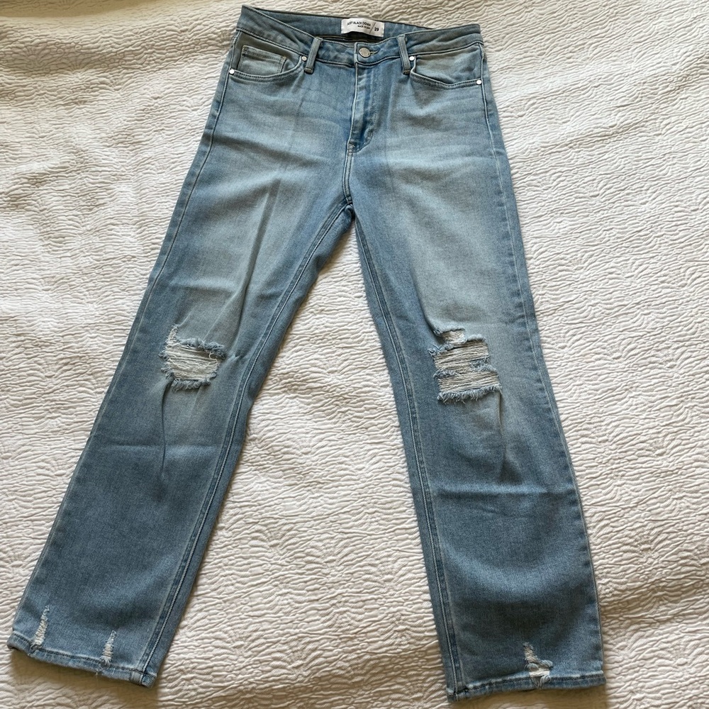 Just Black Light Blue Straight Leg Jeans